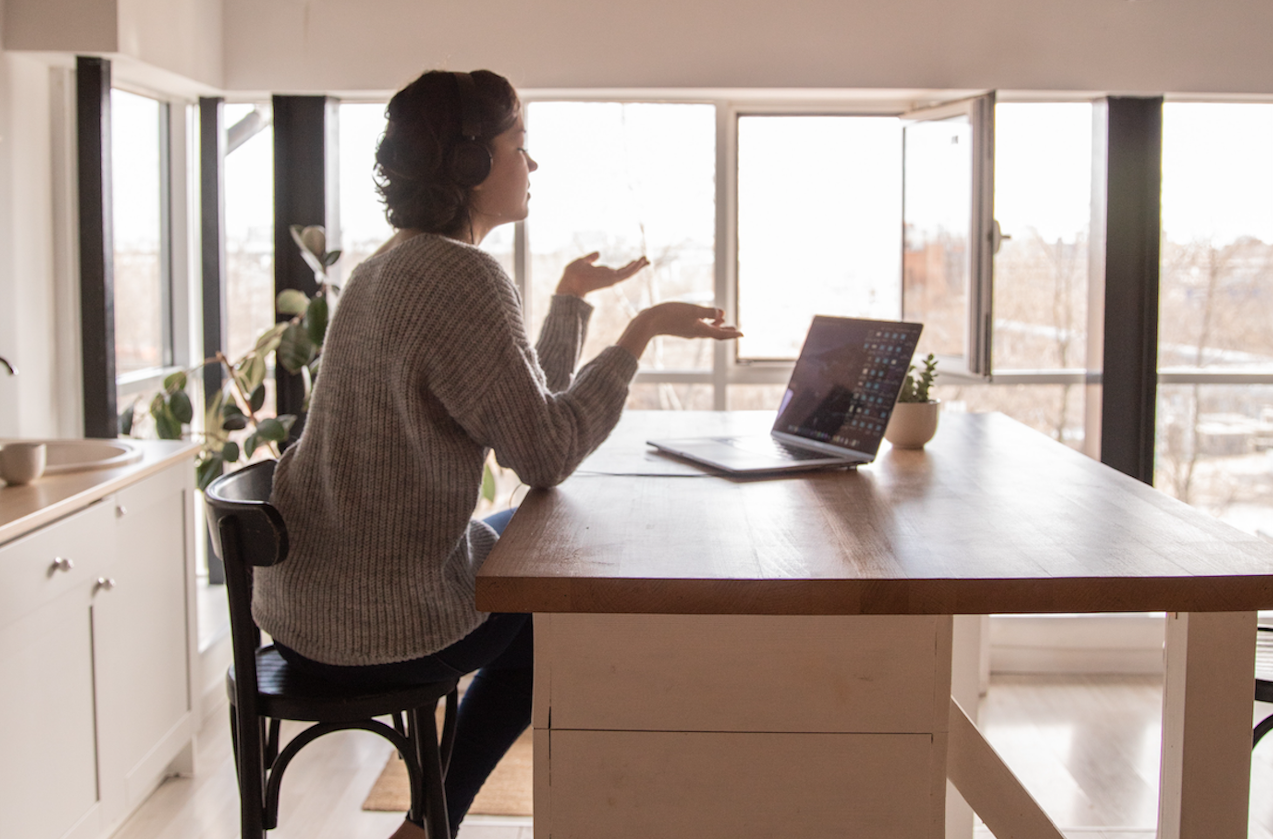 Woman having a digital consult